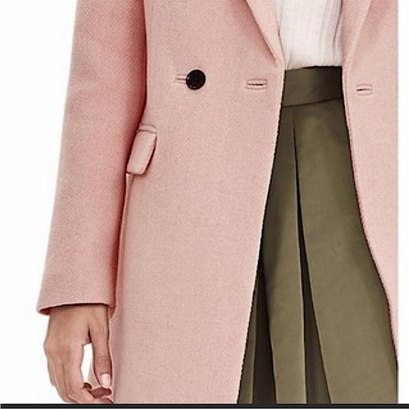 Banana Republic Blush Pink Double Breasted Wool Coat - Picture 3 of 6